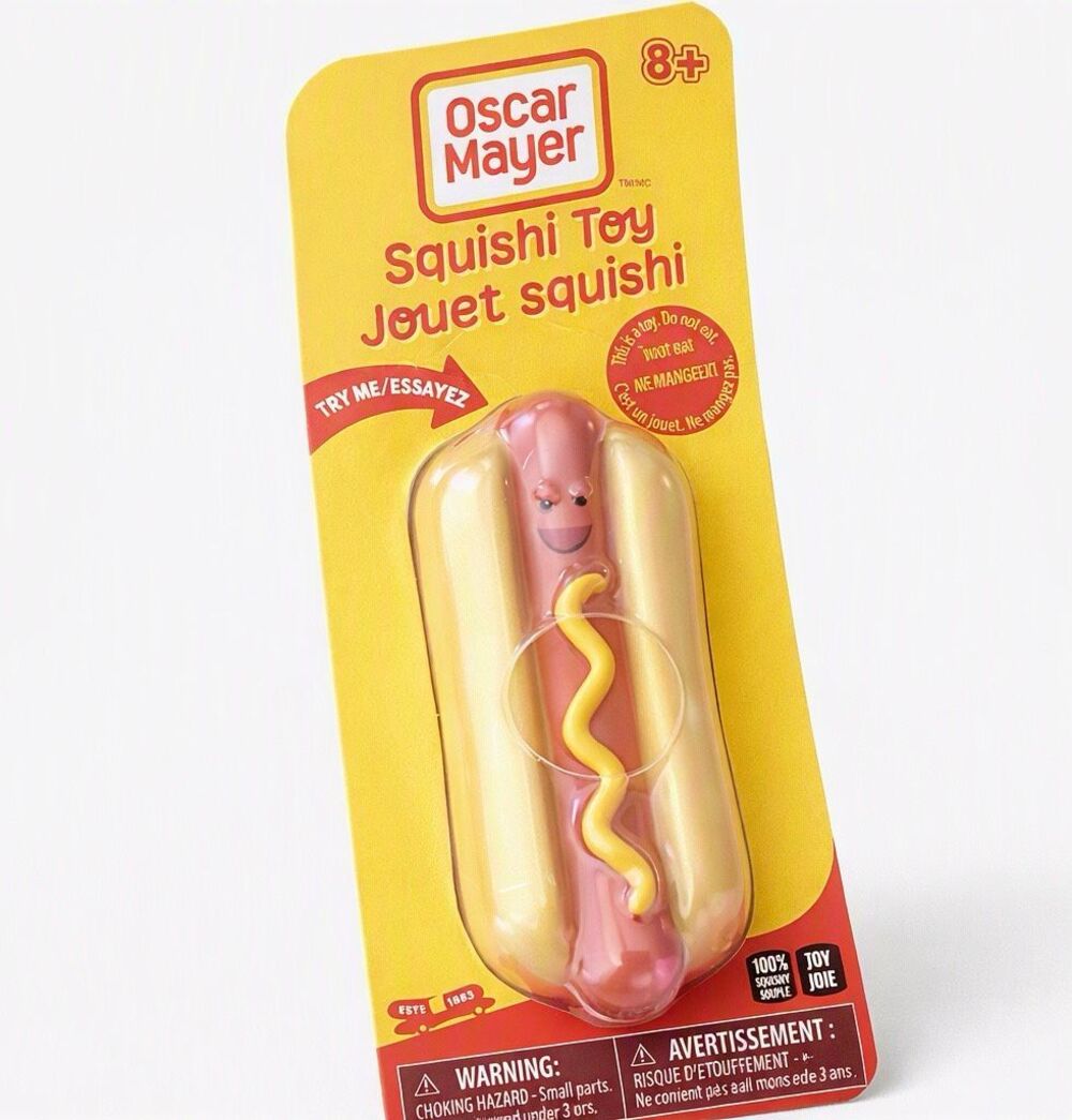 Oscar Mayer Squishi Toy Hot Dog Stress Relief Collectible – 100% Soft Squishy